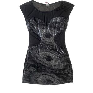 Vintage Mesh Bodycon Mini Dress